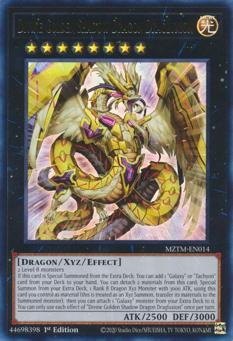 Divine Golden Shadow Dragon Dragluxion [MZTM-EN014] Ultra Rare | Jomio and Rueliete's Cards and Comics