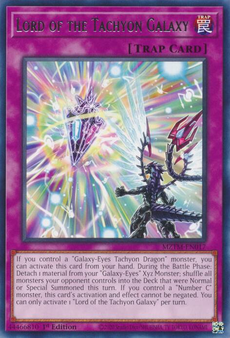 Lord of the Tachyon Galaxy [MZTM-EN017] Rare | Jomio and Rueliete's Cards and Comics
