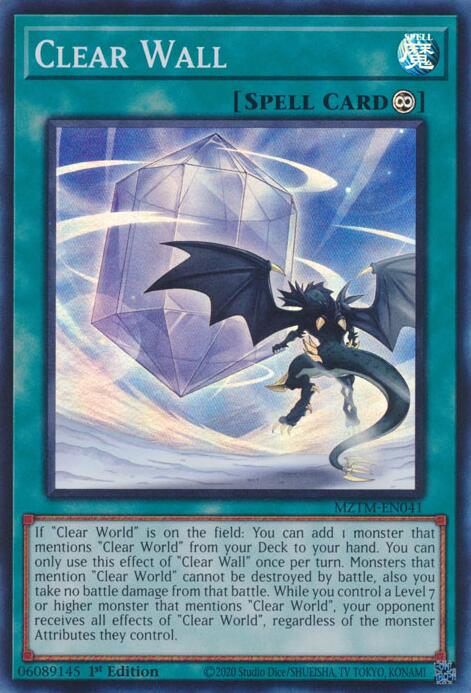 Clear Wall [MZTM-EN041] Super Rare | Jomio and Rueliete's Cards and Comics
