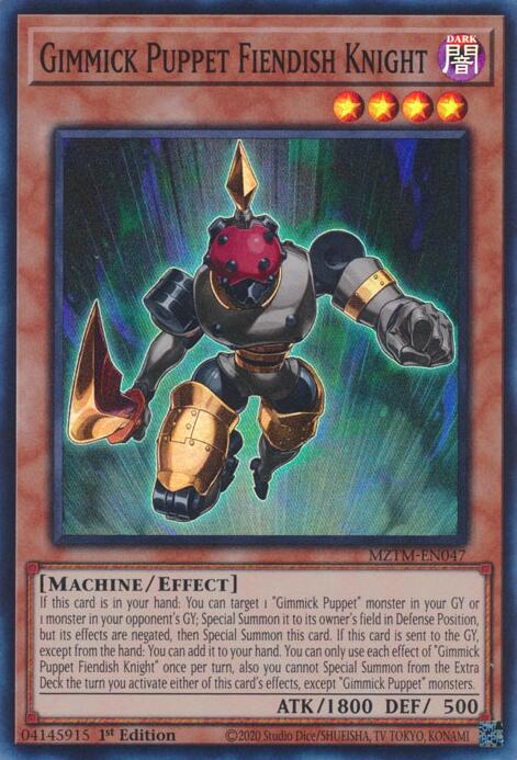 Gimmick Puppet Fiendish Knight [MZTM-EN047] Super Rare | Jomio and Rueliete's Cards and Comics