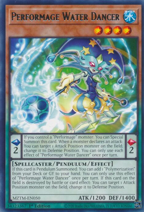 Performage Water Dancer [MZTM-EN050] Rare | Jomio and Rueliete's Cards and Comics