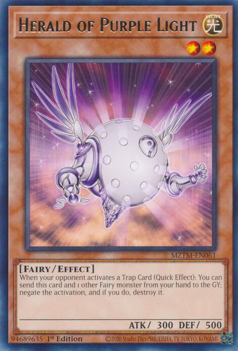 Herald of Purple Light [MZTM-EN061] Rare | Jomio and Rueliete's Cards and Comics