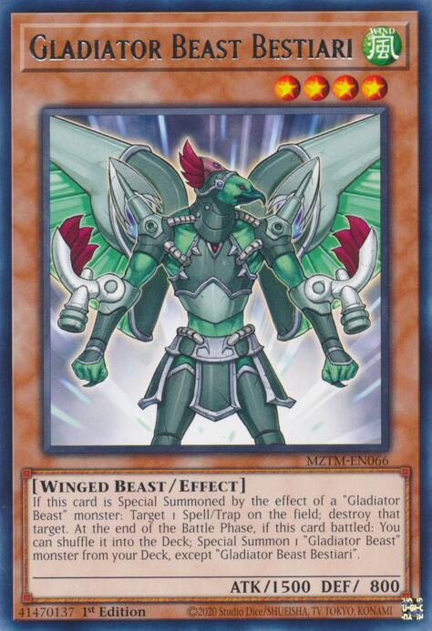 Gladiator Beast Bestiari [MZTM-EN066] Rare | Jomio and Rueliete's Cards and Comics