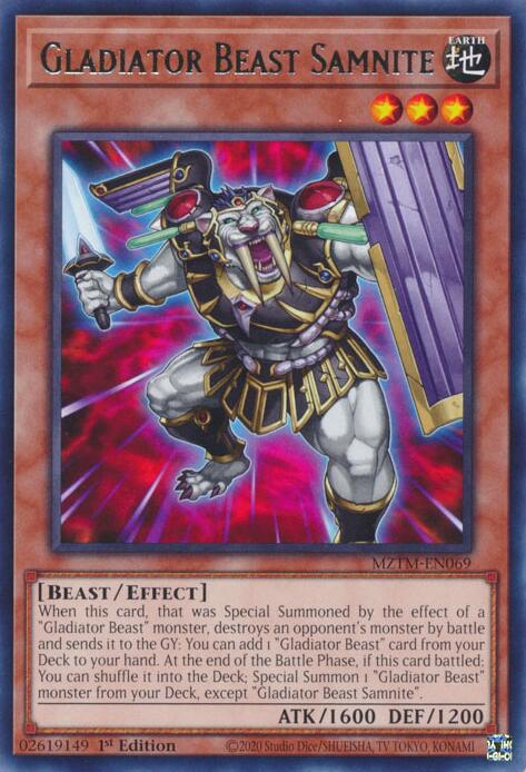 Gladiator Beast Samnite [MZTM-EN069] Rare | Jomio and Rueliete's Cards and Comics