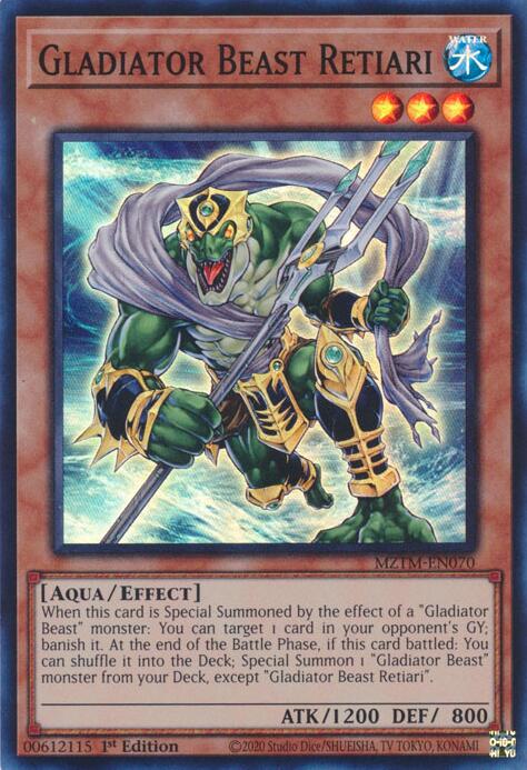 Gladiator Beast Retiari [MZTM-EN070] Super Rare | Jomio and Rueliete's Cards and Comics