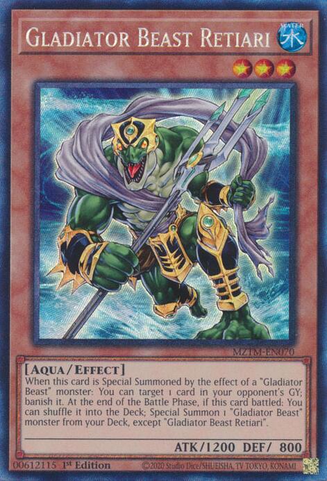 Gladiator Beast Retiari (Collector's Rare) [MZTM-EN070] Collector's Rare | Jomio and Rueliete's Cards and Comics