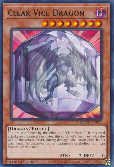 Clear Vice Dragon [MZTM-EN071] Rare | Jomio and Rueliete's Cards and Comics