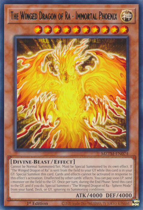 The Winged Dragon of Ra - Immortal Phoenix [MZTM-EN074] Rare | Jomio and Rueliete's Cards and Comics