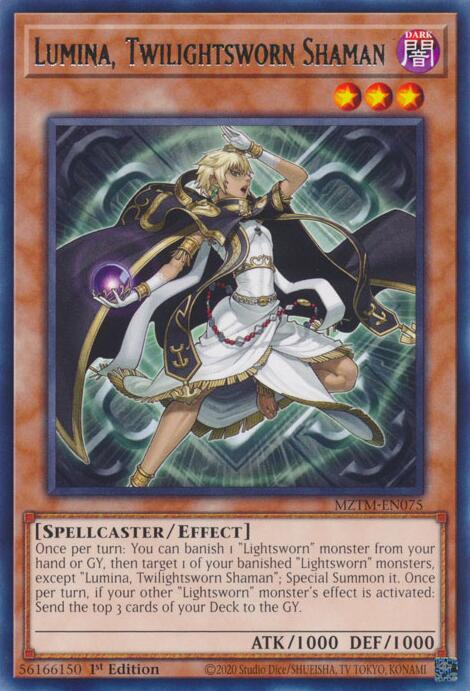 Lumina, Twilightsworn Shaman [MZTM-EN075] Rare | Jomio and Rueliete's Cards and Comics