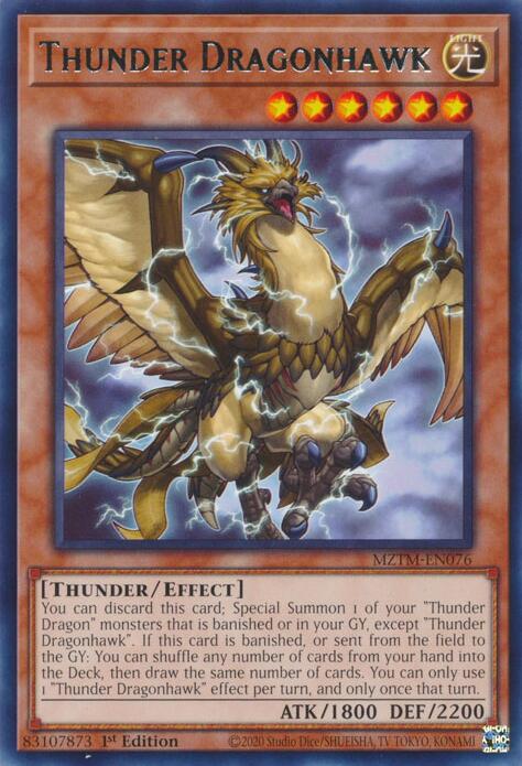 Thunder Dragonhawk [MZTM-EN076] Rare | Jomio and Rueliete's Cards and Comics