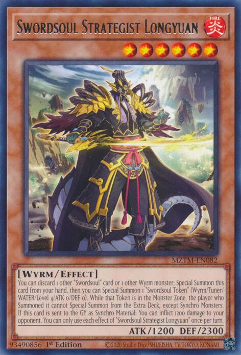 Swordsoul Strategist Longyuan [MZTM-EN082] Rare | Jomio and Rueliete's Cards and Comics