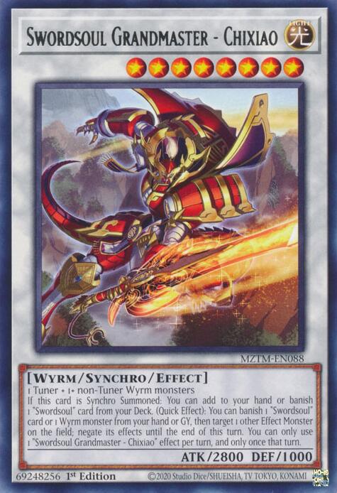 Swordsoul Grandmaster - Chixiao [MZTM-EN088] Rare | Jomio and Rueliete's Cards and Comics