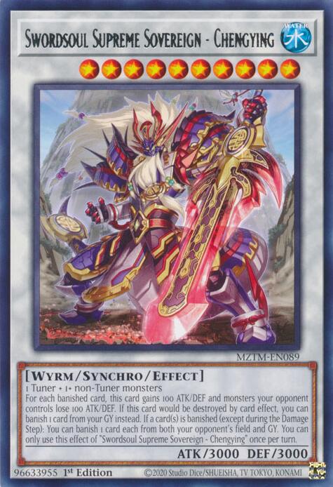 Swordsoul Supreme Sovereign - Chengying [MZTM-EN089] Rare | Jomio and Rueliete's Cards and Comics