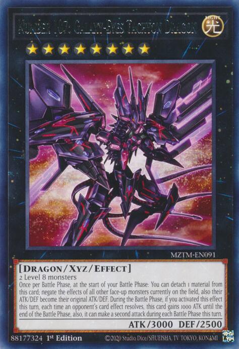 Number 107: Galaxy-Eyes Tachyon Dragon [MZTM-EN091] Rare | Jomio and Rueliete's Cards and Comics