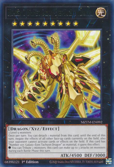 Number C107: Neo Galaxy-Eyes Tachyon Dragon [MZTM-EN092] Rare | Jomio and Rueliete's Cards and Comics