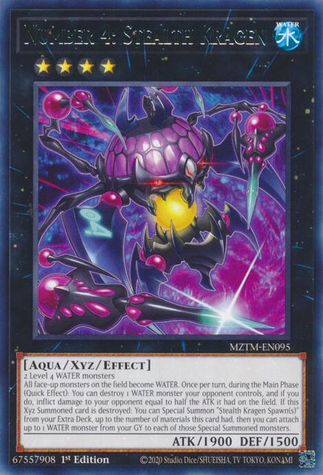 Number 4: Stealth Kragen [MZTM-EN095] Rare | Jomio and Rueliete's Cards and Comics