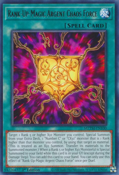 Rank-Up-Magic Argent Chaos Force [MZTM-EN100] Rare | Jomio and Rueliete's Cards and Comics