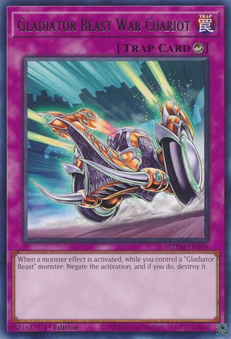 Gladiator Beast War Chariot [MZTM-EN105] Rare | Jomio and Rueliete's Cards and Comics