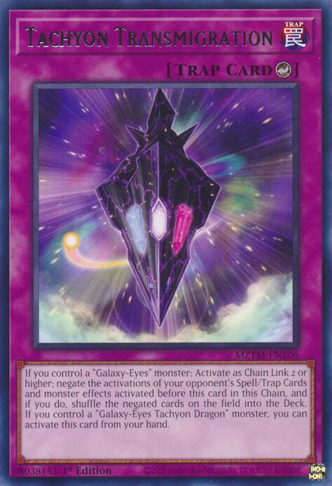 Tachyon Transmigration [MZTM-EN106] Rare | Jomio and Rueliete's Cards and Comics