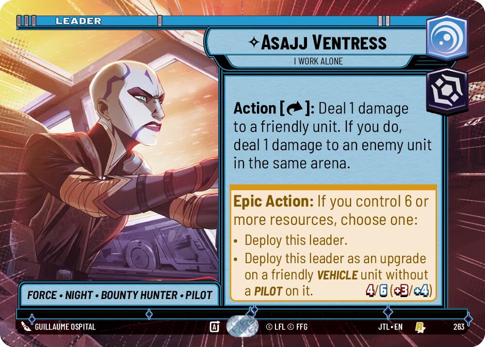Asajj Ventress - I Work Alone (263) (Hyperspace) (263) [Jump to Lightspeed] | Jomio and Rueliete's Cards and Comics