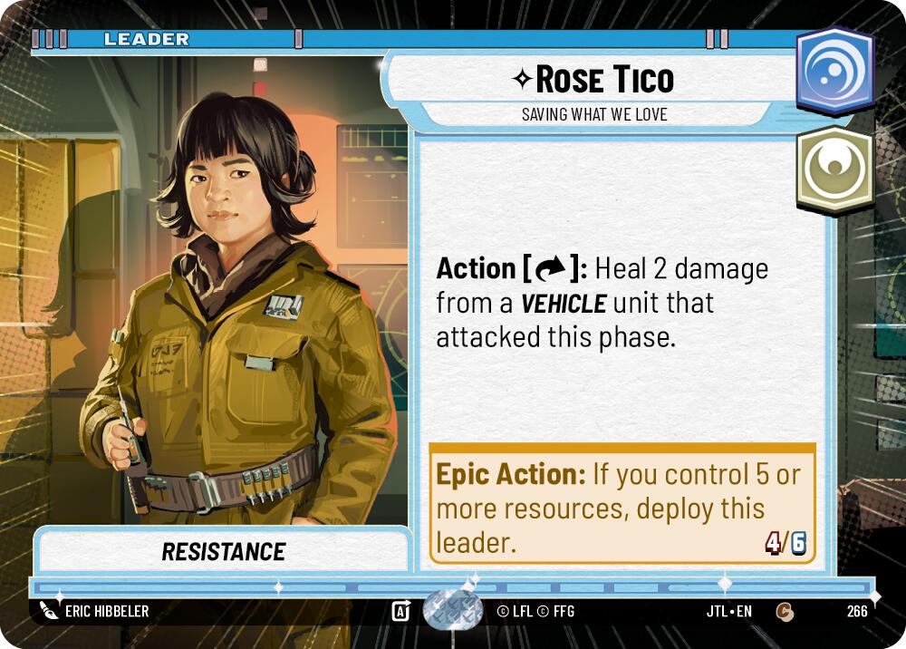 Rose Tico - Saving What We Love (266) (Hyperspace) (266) [Jump to Lightspeed] | Jomio and Rueliete's Cards and Comics