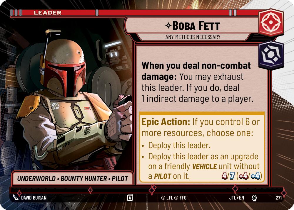 Boba Fett - Any Methods Necessary (271) (Hyperspace) (271) [Jump to Lightspeed] | Jomio and Rueliete's Cards and Comics