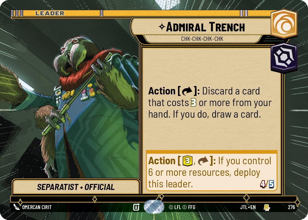 Admiral Trench - Chk-chk-chk-chk (276) (Hyperspace) (276) [Jump to Lightspeed] | Jomio and Rueliete's Cards and Comics