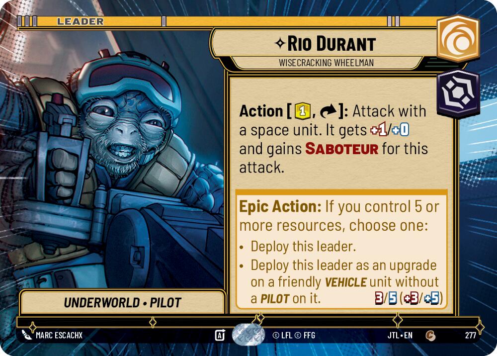 Rio Durant - Wisecrack Wheelman (277) (Hyperspace) (277) [Jump to Lightspeed] | Jomio and Rueliete's Cards and Comics