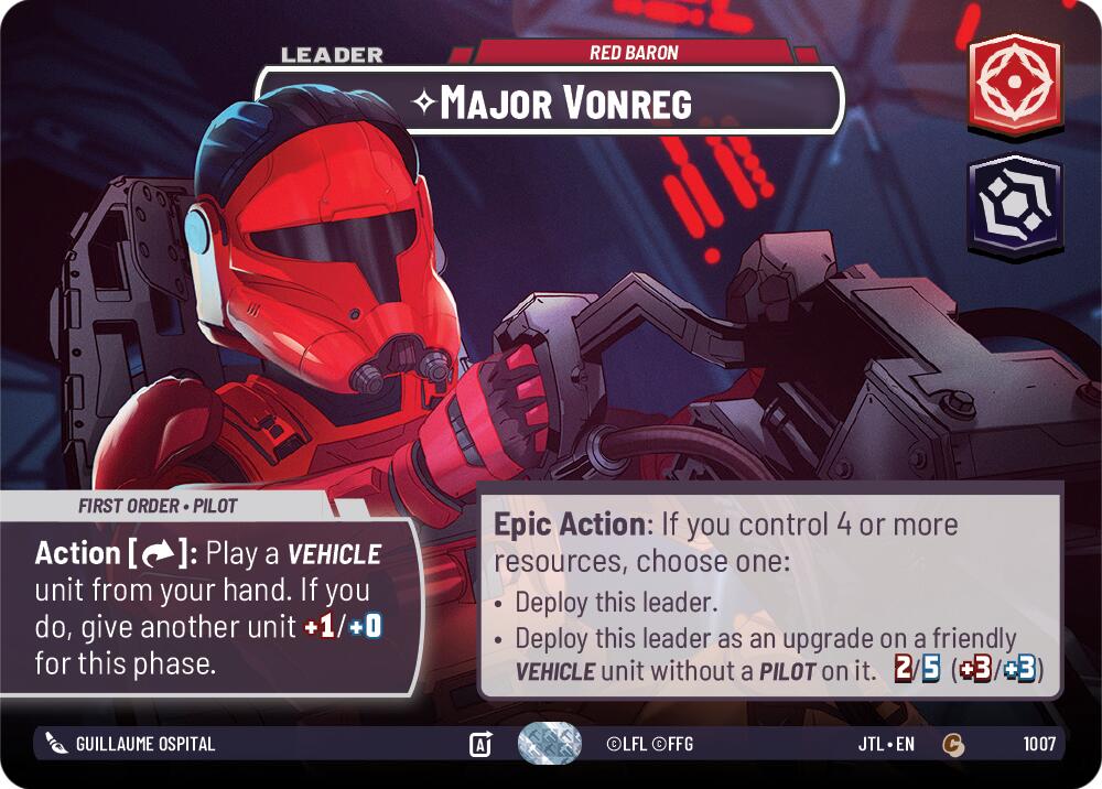 Major Vonreg - Red Baron (1007) (Showcase) (1007) [Jump to Lightspeed] | Jomio and Rueliete's Cards and Comics