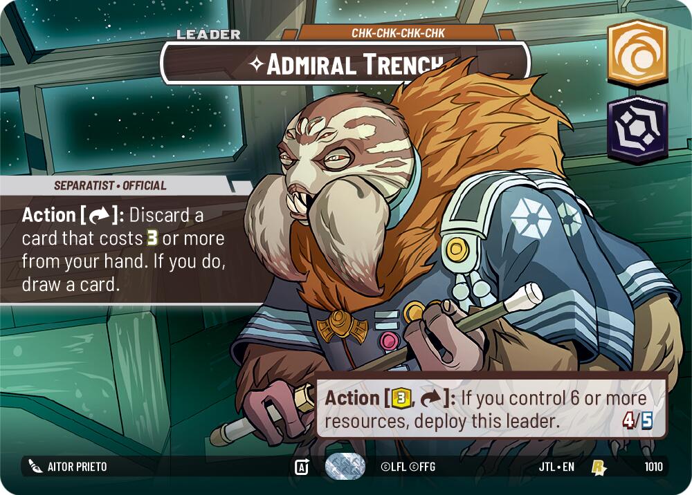 Admiral Trench - Chk-chk-chk-chk (1010) (Showcase) (1010) [Jump to Lightspeed] | Jomio and Rueliete's Cards and Comics