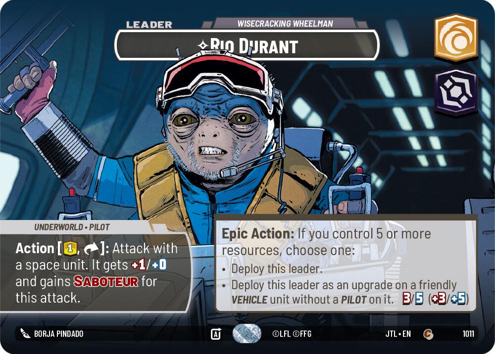 Rio Durant - Wisecrack Wheelman (1011) (Showcase) (1011) [Jump to Lightspeed] | Jomio and Rueliete's Cards and Comics