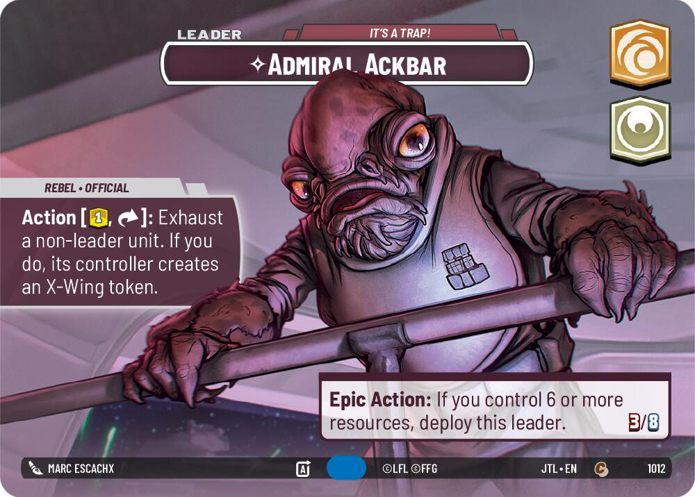 Admiral Ackbar - It's A Trap! (1012) (Showcase) (1012) [Jump to Lightspeed] | Jomio and Rueliete's Cards and Comics