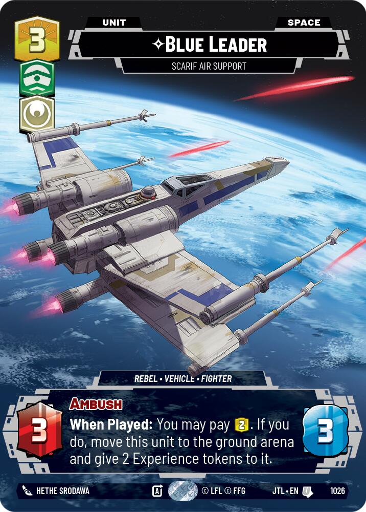 Blue Leader - Scarif Air Support (1026) (Prestige) (1026) [Jump to Lightspeed] | Jomio and Rueliete's Cards and Comics