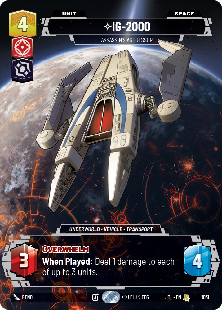 IG-2000 - Assassin's Aggressor (1031) (Prestige) (1031) [Jump to Lightspeed] | Jomio and Rueliete's Cards and Comics