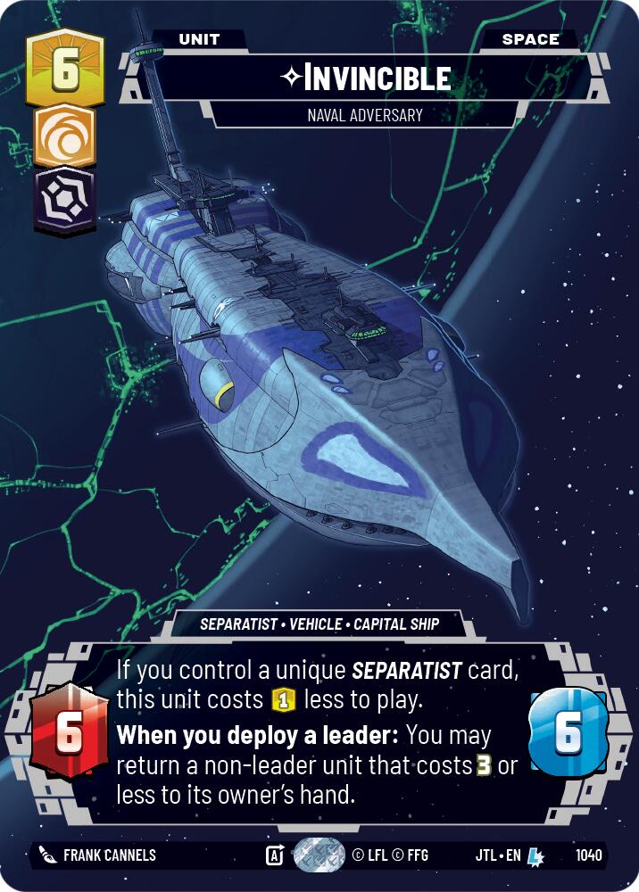 Invincible - Naval Adversary (1040) (Prestige) (1040) [Jump to Lightspeed] | Jomio and Rueliete's Cards and Comics