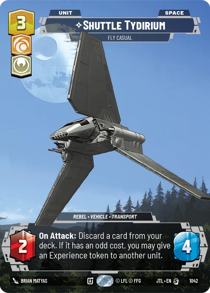 Shuttle Tydirium - Fly Casual (1042) (Prestige) (1042) [Jump to Lightspeed] | Jomio and Rueliete's Cards and Comics