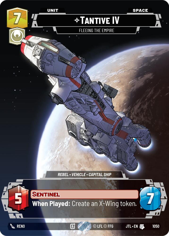 Tantive IV - Fleeing the Empire (1050) (Prestige) (1050) [Jump to Lightspeed] | Jomio and Rueliete's Cards and Comics
