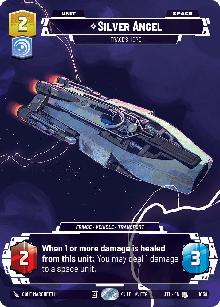 Silver Angel - Trace's Hope (1058) (Prestige Foil) (1058) [Jump to Lightspeed] | Jomio and Rueliete's Cards and Comics