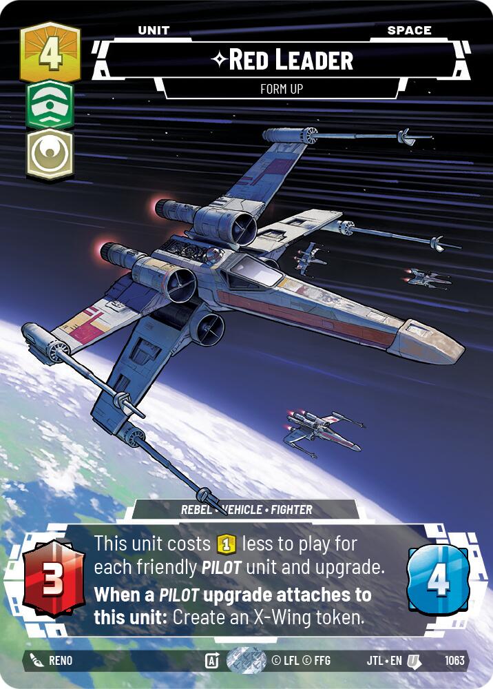 Red Leader - Form Up (1063) (Prestige Foil) (1063) [Jump to Lightspeed] | Jomio and Rueliete's Cards and Comics