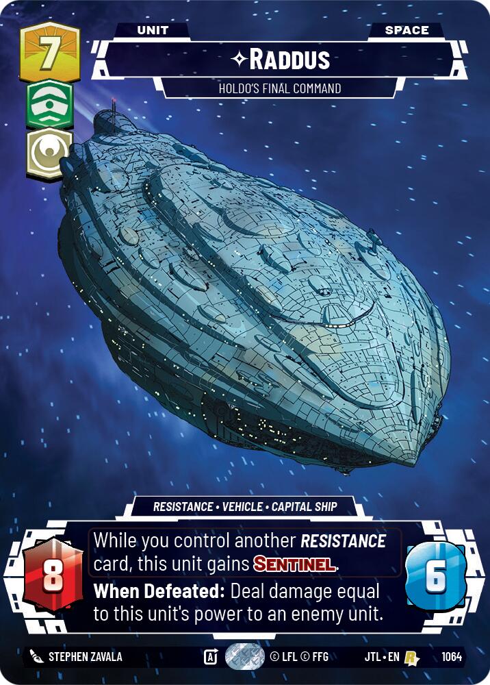 Raddus - Holdo's Final Command (1064) (Prestige Foil) (1064) [Jump to Lightspeed] | Jomio and Rueliete's Cards and Comics