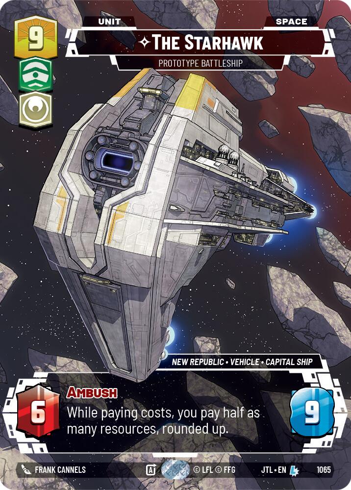 The Starhawk - Prototype Battleship (1065) (Prestige Foil) (1065) [Jump to Lightspeed] | Jomio and Rueliete's Cards and Comics