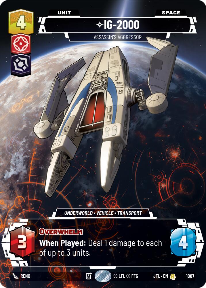 IG-2000 - Assassin's Aggressor (1067) (Prestige Foil) (1067) [Jump to Lightspeed] | Jomio and Rueliete's Cards and Comics