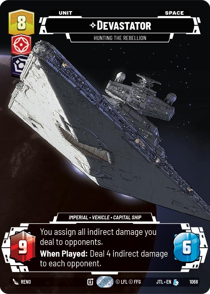 Devastator - Hunting the Rebellion (1068) (Prestige Foil) (1068) [Jump to Lightspeed] | Jomio and Rueliete's Cards and Comics