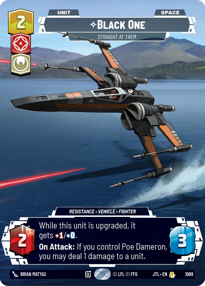 Black One - Straight At Them (1069) (Prestige Foil) (1069) [Jump to Lightspeed] | Jomio and Rueliete's Cards and Comics
