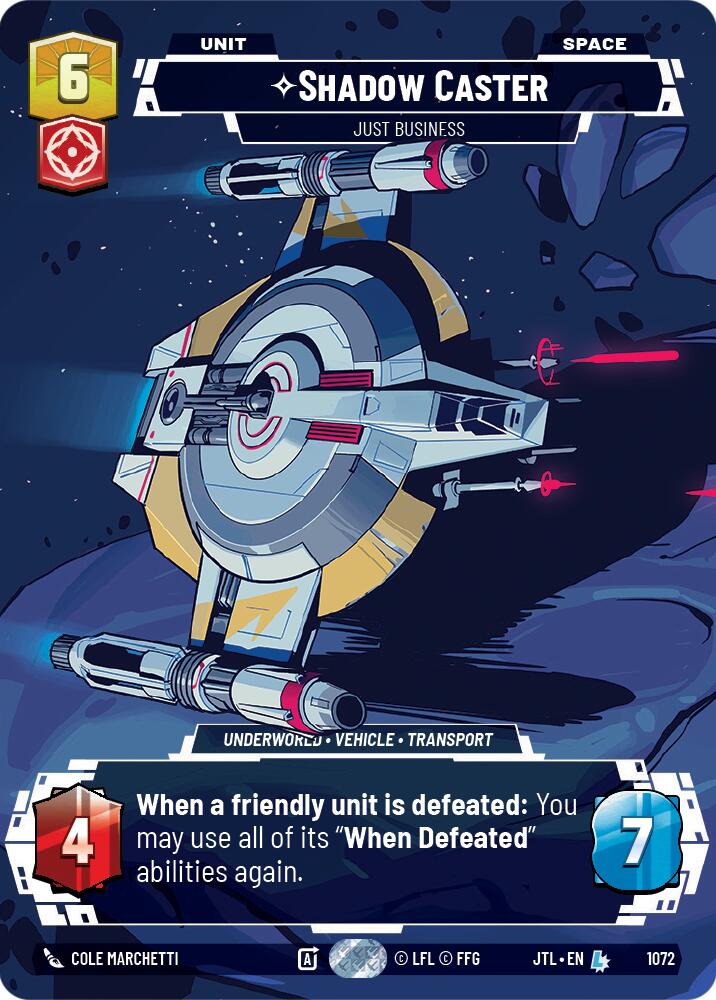 Shadow Caster - Just Business (1072) (Prestige Foil) (1072) [Jump to Lightspeed] | Jomio and Rueliete's Cards and Comics