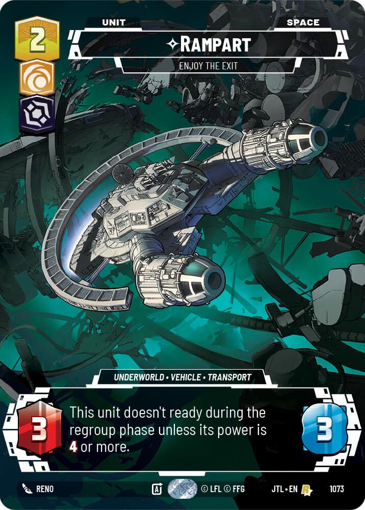 Rampart - Enjoy the Exit (1073) (Prestige Foil) (1073) [Jump to Lightspeed] | Jomio and Rueliete's Cards and Comics