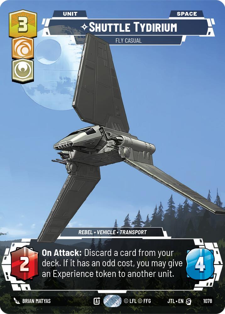 Shuttle Tydirium - Fly Casual (1078) (Prestige Foil) (1078) [Jump to Lightspeed] | Jomio and Rueliete's Cards and Comics