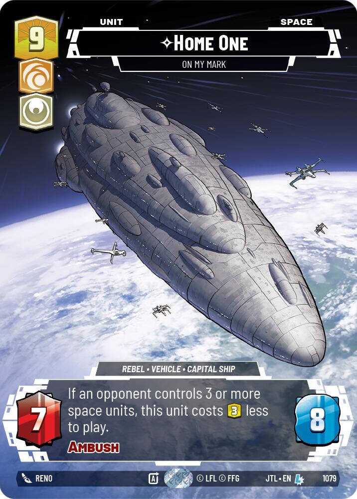 Home One - On My Mark (1079) (Prestige Foil) (1079) [Jump to Lightspeed] | Jomio and Rueliete's Cards and Comics