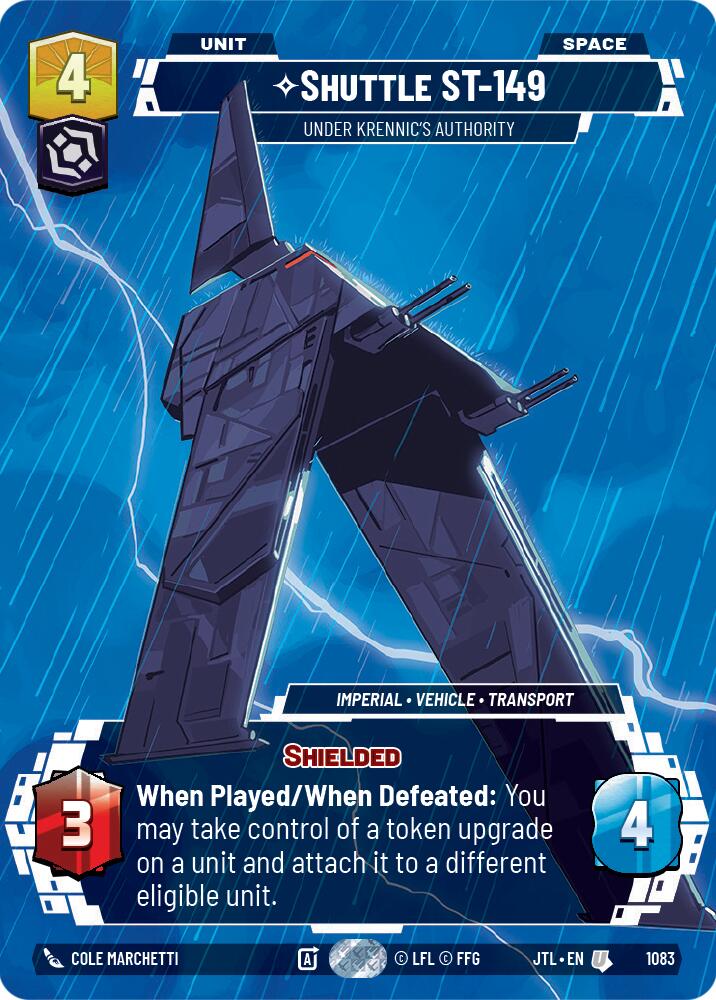 Shuttle ST-149 - Under Krennic's Authority (1083) (Prestige Foil) (1083) [Jump to Lightspeed] | Jomio and Rueliete's Cards and Comics