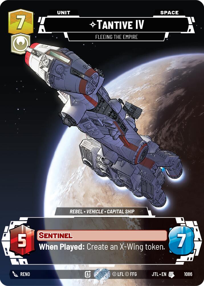 Tantive IV - Fleeing the Empire (1086) (Prestige Foil) (1086) [Jump to Lightspeed] | Jomio and Rueliete's Cards and Comics